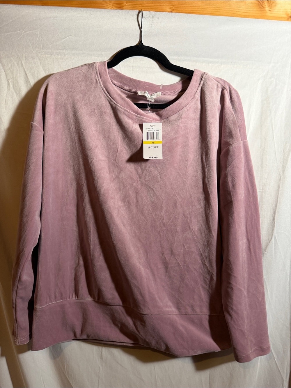 Cable & Gauge Dusty Mauve Crewneck Sweater